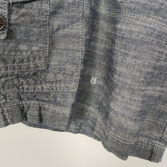 Guess Men's 100% Cotton Heathered Blue Jean Cargo Shorts in Blue Size 40 Summer - Picture 10 of 10